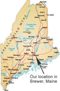 Location of our Brewer, Maine retirement community